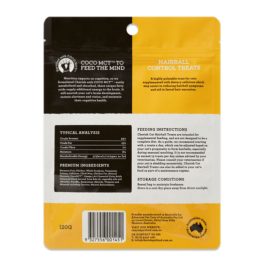 Cherish Hairball Control Cat Treats 120g